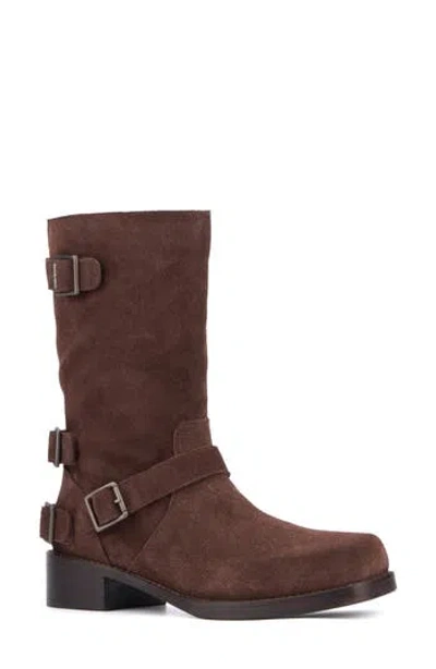 Vintage Foundry Katia Square Toe Boot In Brown
