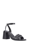Vintage Foundry Olenna Block Heel Ankle Strap Sandal In Black