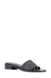 Vintage Foundry Pamelia Woven Slide Sandal In Black