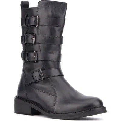 Vintage Foundry Ulan Moto Boot In Black