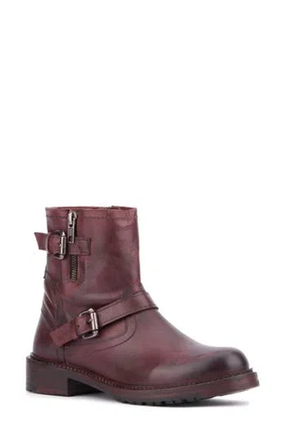 Vintage Foundry Umay Moto Boot In Burgundy