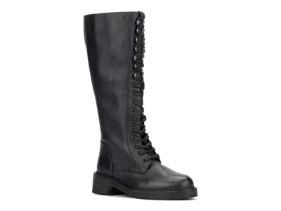 Vintage Foundry Wide Width Sadelle Wide Calf Boot In Black