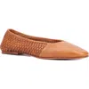 Vintage Foundry Wilma Woven Ballet Flat In Brown