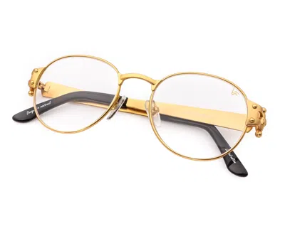Vintage Frames Company 1998 Millenium Edition 24kt Satin Gold In Satin Yellow Gold