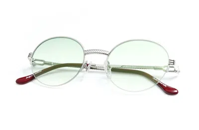 Vintage Frames Company 508 Half Rim 18kt White Gold In Metallic
