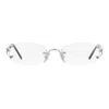 Vintage Frames Company Aspen Rimless Drill Mount 24kt White Gold In Metallic