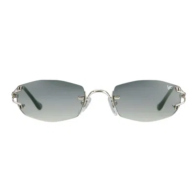 Vintage Frames Company Aspen Rimless Drill Mount 24kt White Gold In Metallic