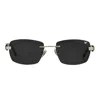 Vintage Frames Company Bal Harbour Buffs Rimless White Buffalo Horn 24kt White Gold In Black