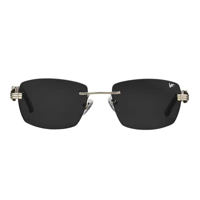 Vintage Frames Company Bal Harbour Buffs Rimless White Buffalo Horn 24kt White Gold In Black