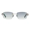 Vintage Frames Company Bal Harbour Buffs Rimless White Buffalo Horn 24kt White Gold In Multi