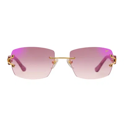 Vintage Frames Company Bal Harbour Purple Snakeskin Edition Rimless Drill Mount