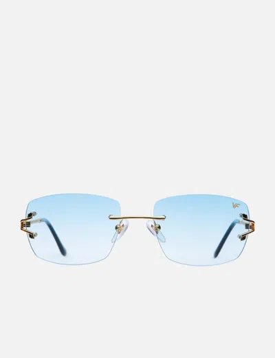 Vintage Frames Company Bal Harbour Rimless Drill Mount 24kt Gold