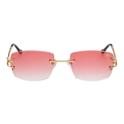 Vintage Frames Company Bal Harbour Rimless Drill Mount 24kt Gold