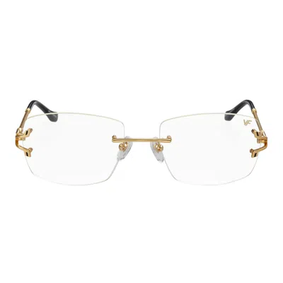 Vintage Frames Company Bal Harbour Rimless Drill Mount 24kt Gold