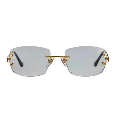 Vintage Frames Company Bal Harbour Rimless Drill Mount 24kt Gold