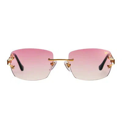 Vintage Frames Company Bal Harbour Rimless Drill Mount 24kt Gold