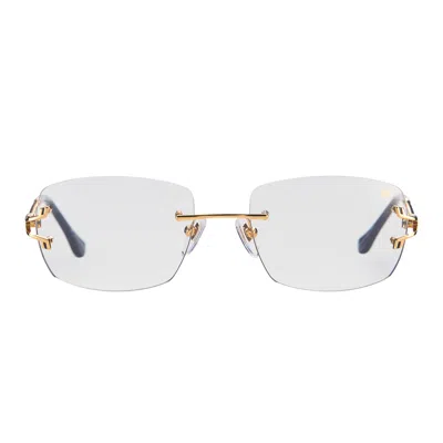 Vintage Frames Company Bal Harbour Rimless Drill Mount 24kt Gold