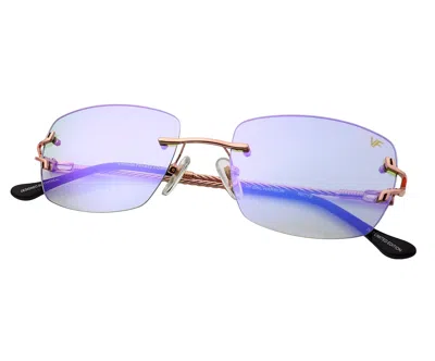 Vintage Frames Company Bal Harbour Rimless Drill Mount 24kt Rose Gold In Yellow