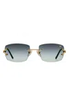 Vintage Frames Company Bal Harbour Rimless Sunglasses In Multi