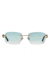 Vintage Frames Company Bal Harbour Rimless Sunglasses In Multi