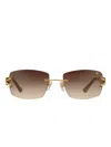 Vintage Frames Company Bal Harbour Snakeskin Rimless Sunglasses In Multi
