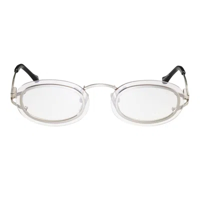 Vintage Frames Company Belly Rimless Drill Mount 24kt White Gold In Black