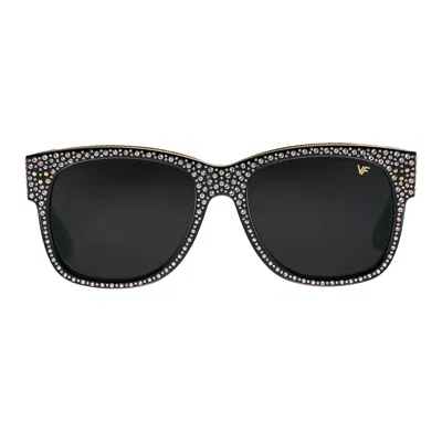 Vintage Frames Company Billionaire Black Acetate Swarovski Crystals Edition