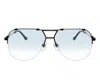 Vintage Frames Company Blanco Half Rim 24kt Two-tone Black / White Gold In Blue