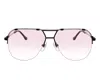 Vintage Frames Company Blanco Half Rim 24kt Two-tone Black / White Gold In Pink