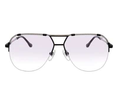Vintage Frames Company Blanco Half Rim 24kt Two-tone Black / White Gold