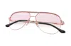 Vintage Frames Company Blanco Half Rim 24kt Two-tone Rose Gold In Pink