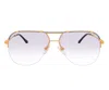 Vintage Frames Company Blanco Half Rim 24kt Two-tone Yellow / White Gold In Purple