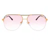 Vintage Frames Company Blanco Half Rim 24kt Two-tone Yellow / White Gold In Pink