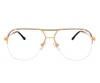 Vintage Frames Company Blanco Half Rim 24kt Two-tone Yellow / White Gold In Brown