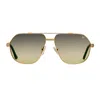 Vintage Frames Company Boss Double Rope Edition 18kt Two-tone Gold In Green