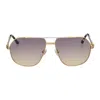 Vintage Frames Company Boss Double Rope Edition 18kt Two-tone Gold In Metallic