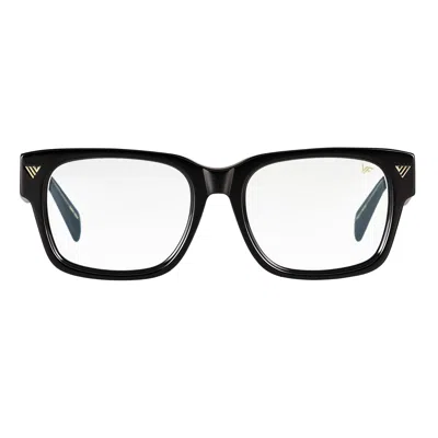 Vintage Frames Company Bowie Xl Black And Clear Acetate