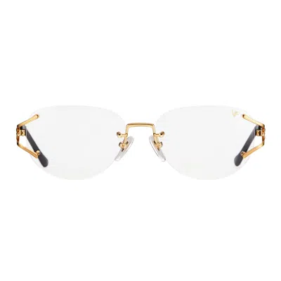 VINTAGE FRAMES COMPANY BROADWAY 24KT GOLD RIMLESS DRILL MOUNT