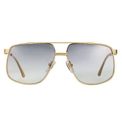 Vintage Frames Company Cash 24kt Gold In Blue