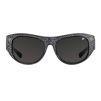 Vintage Frames Company Casper Black Acetate Swarovski Crystals Edition