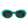 Vintage Frames Company Cobain Limited Edition Teal Snakeskin In Green
