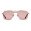 Vintage Frames Company Commander 18kt Rose Gold In Pink