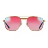 Vintage Frames Company Commander 18kt Yellow Gold In Pink