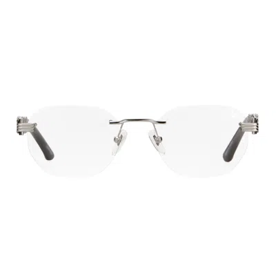 Vintage Frames Company Detroit Player Buffs Rimless Black/ivory Buffalo Horn 24kt White Gold