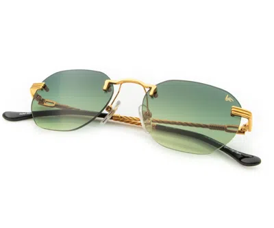 Vintage Frames Company Detroit Player Rimless Drill Mount 24kt Gold In Multi