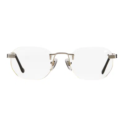 Vintage Frames Company Detroit Player Rimless Drill Mount 24kt White Gold