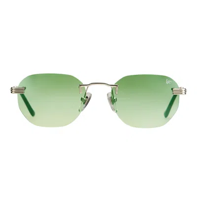 Vintage Frames Company Detroit Player Rimless Drill Mount 24kt White Gold