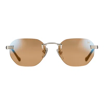 Vintage Frames Company Detroit Player Rimless Drill Mount 24kt White Gold In Multi