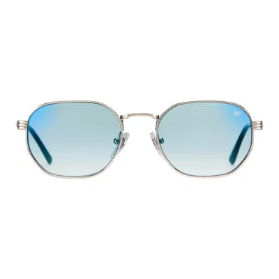 Vintage Frames Company Detroit Player Signature Series 18kt White Gold In Blue