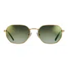 Vintage Frames Company Detroit Player Xl 18kt Gold In Green